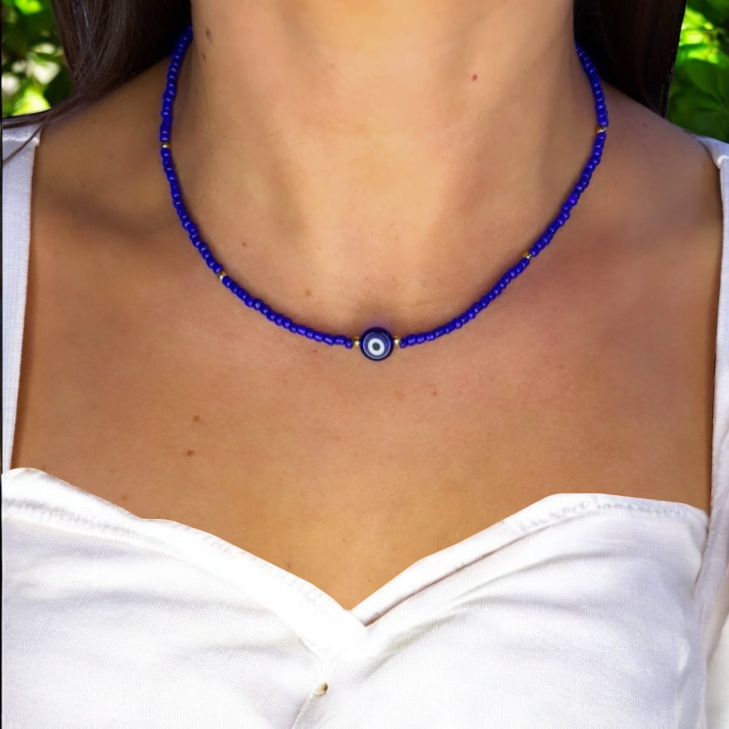 Blue Bohemian Eye Necklace 🧿
