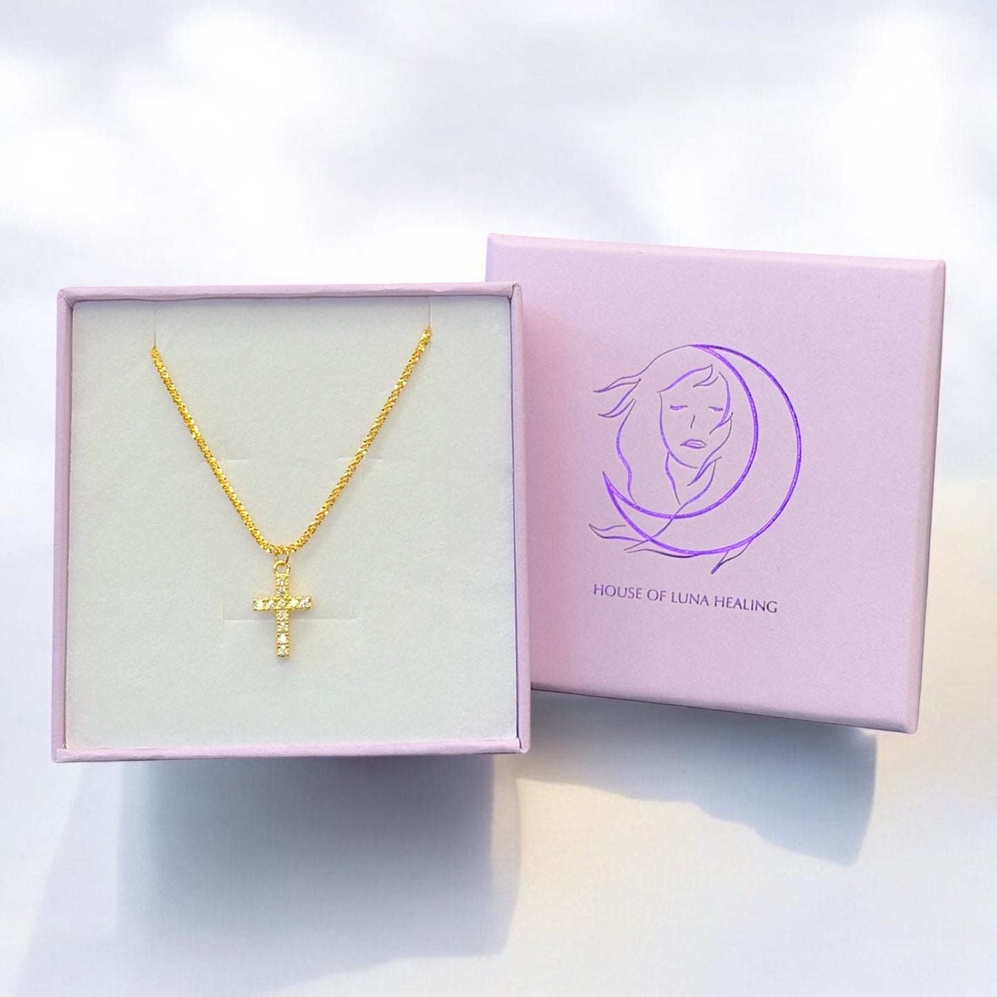 Golden Glam Cross Necklace ✨