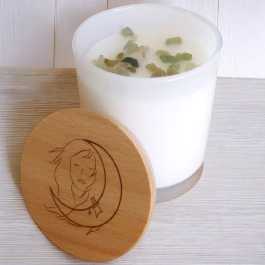 Green Aventurine Candle with Coconut & Lime