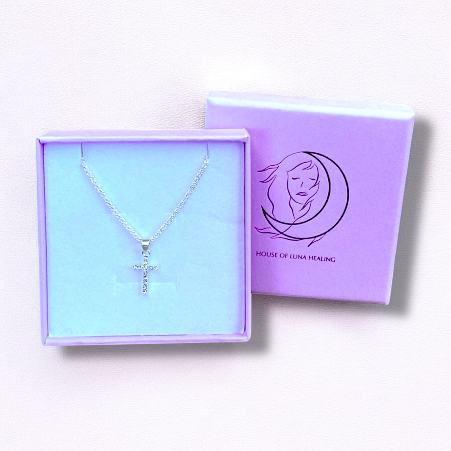 Silver Glam Cross Necklace ✝️✨