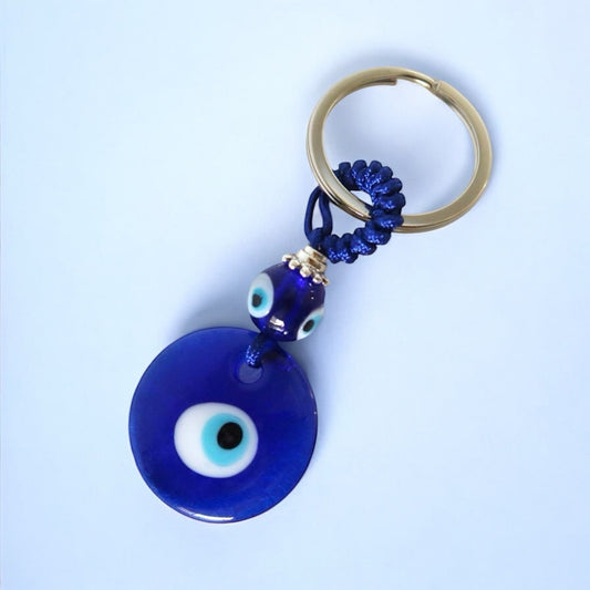 Blue Mystic Greek Evil Eye Keychain