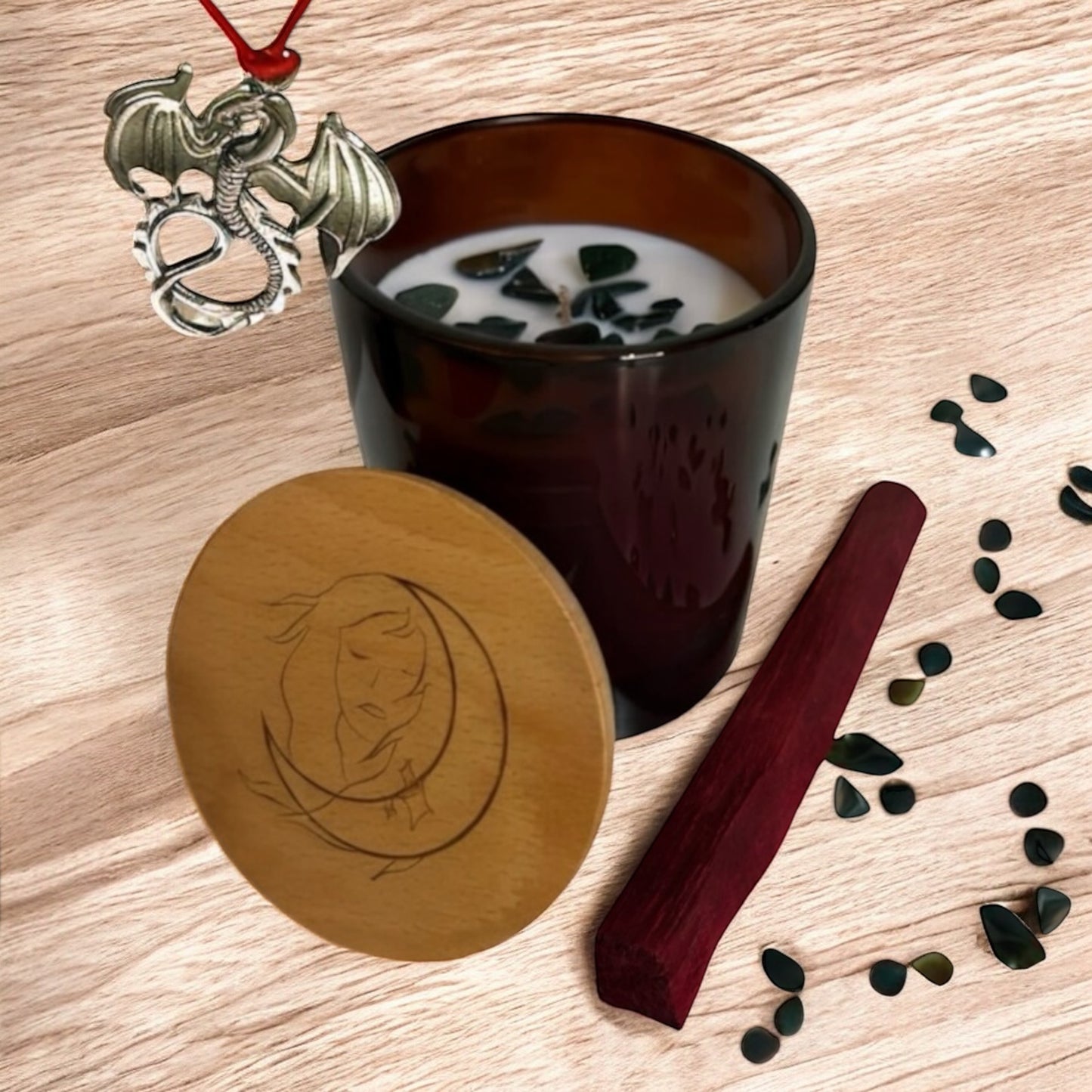 Dragon's Blood Intention Candle & Palo Santo Sage Bundle 🕯️🐉