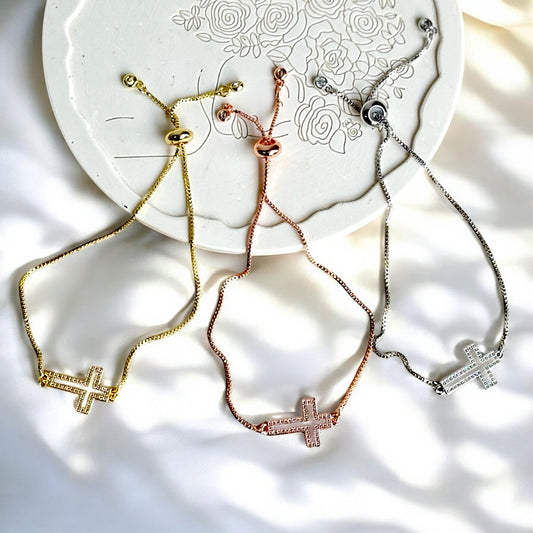 Crossed in Style Bracelet ✝️✨