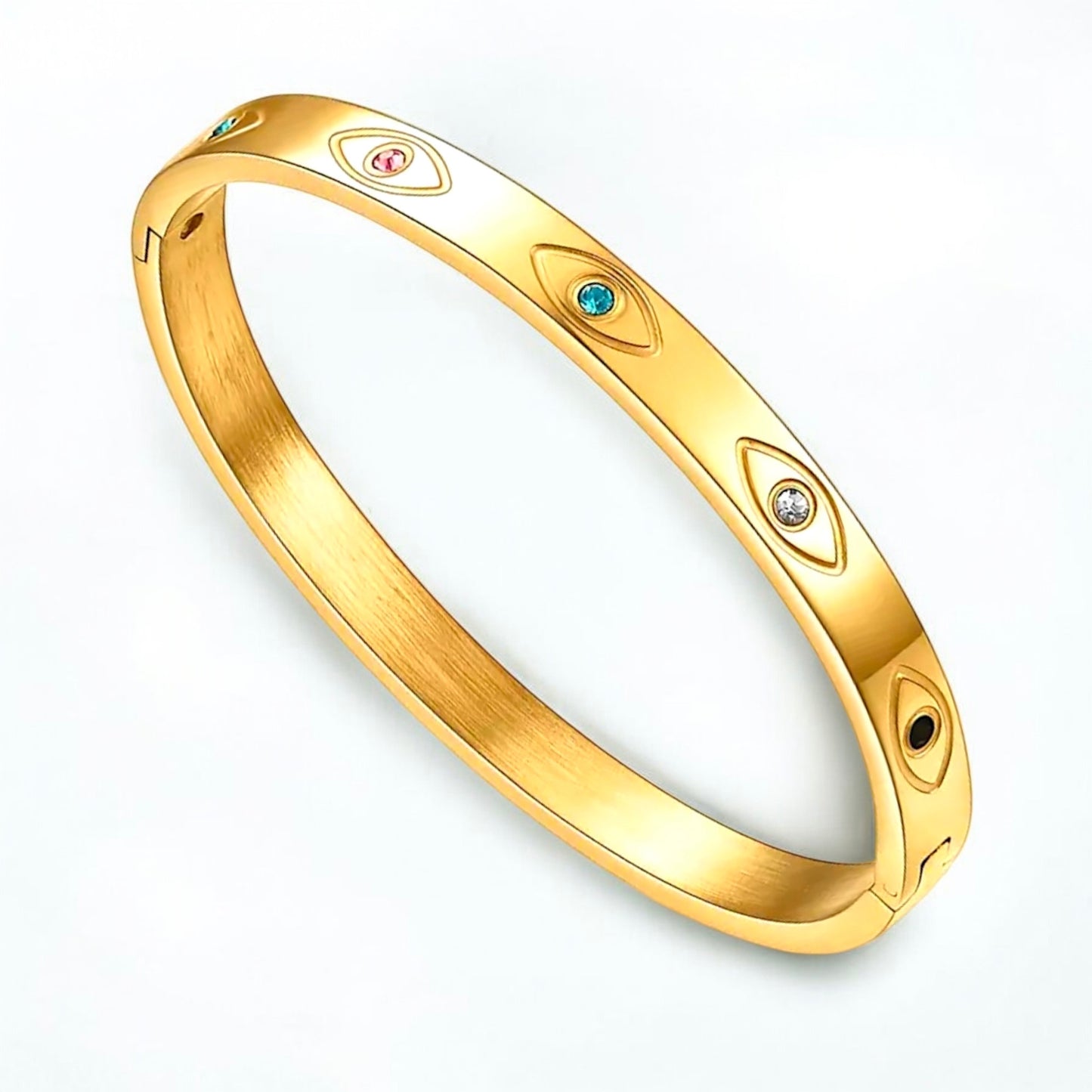 Gold Sparkle Eye Bangle 🧿✨