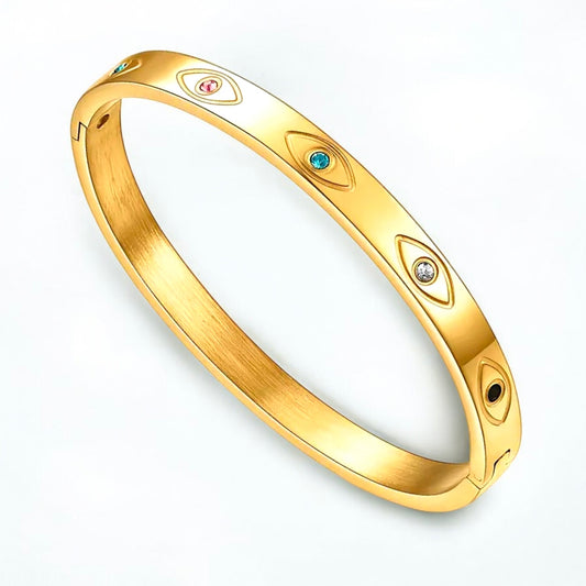 Gold Sparkle Eye Bangle 🧿✨