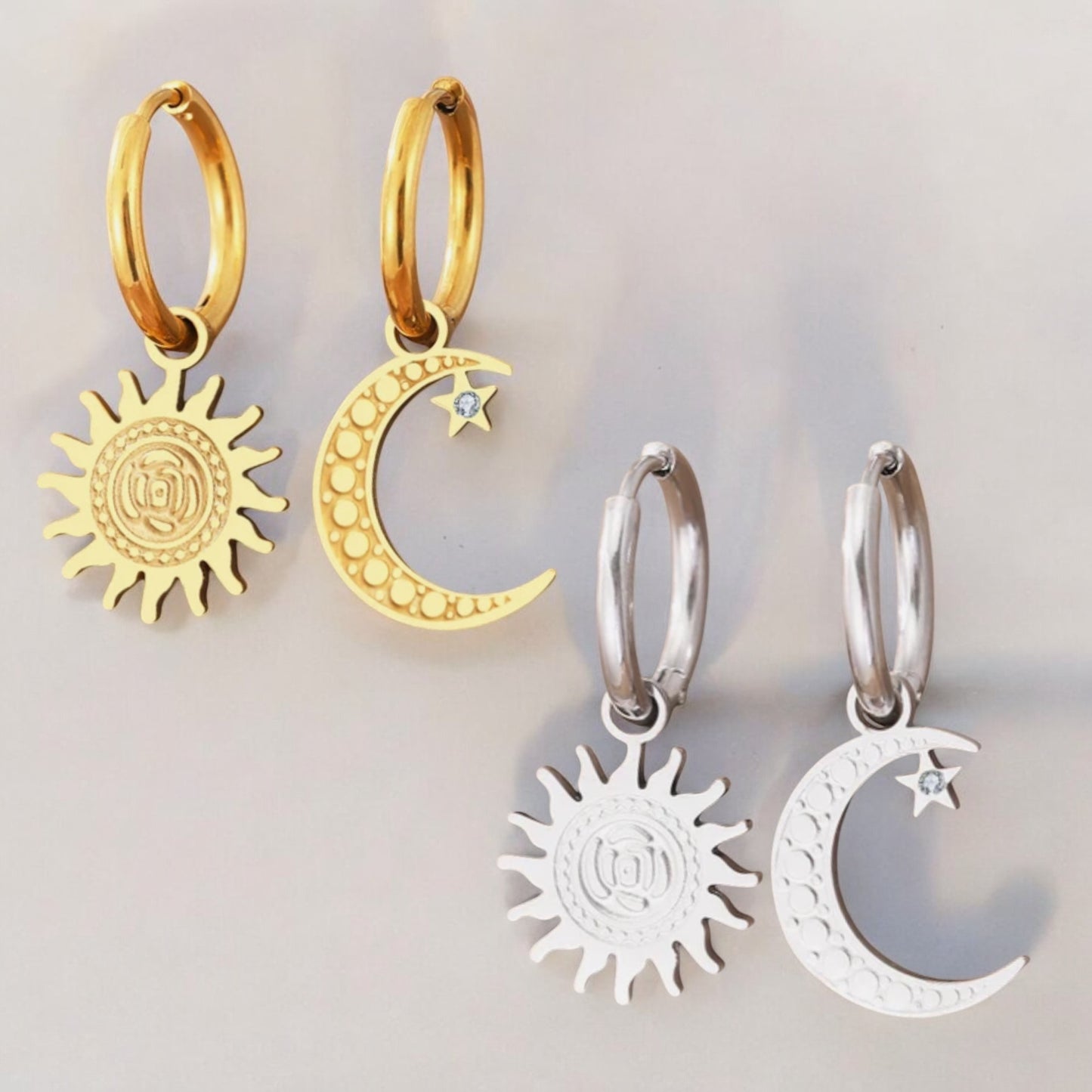 Solar Luna Earrings ☀️🌙✨