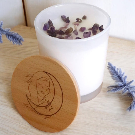 Amethyst Crystal Candle with Lavender & Vanilla