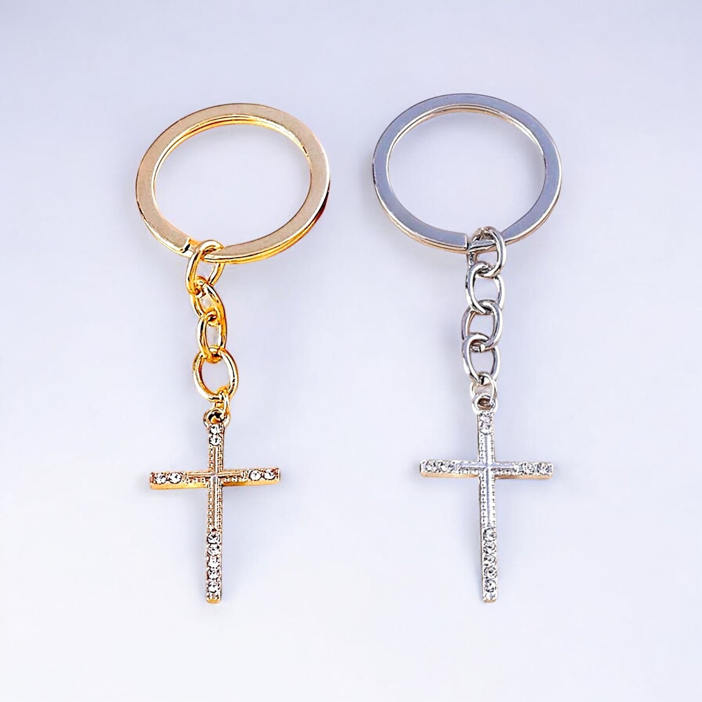 Sparkle Cross Keychain ✝️✨