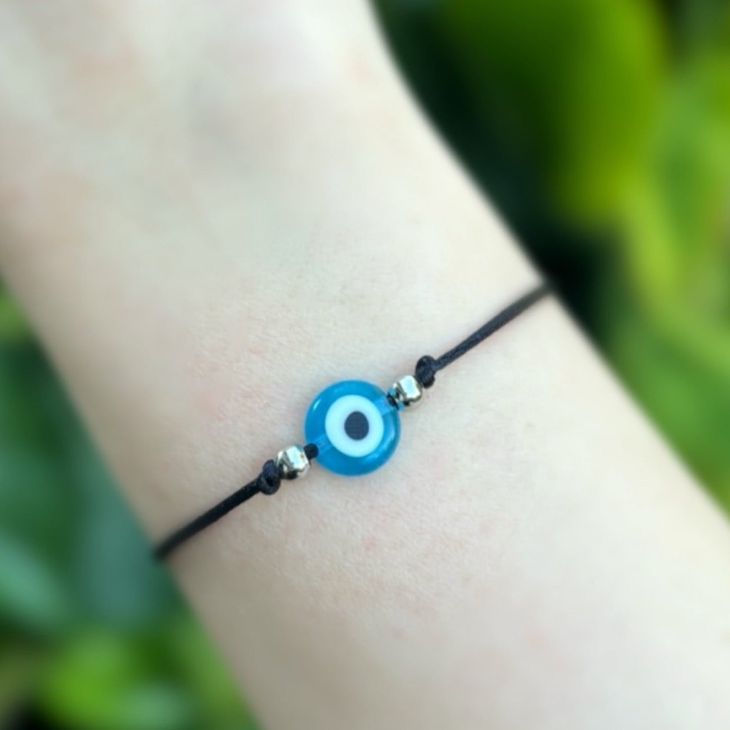 Evil Eye Cord Bracelet - Black