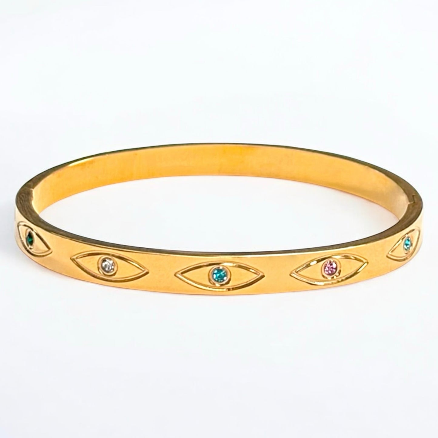 Gold Sparkle Eye Bangle 🧿✨