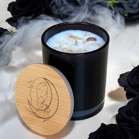 Citrine Candle with Black Rose & Oud