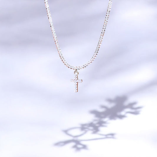 Elegant Bling Cross Necklace ✨